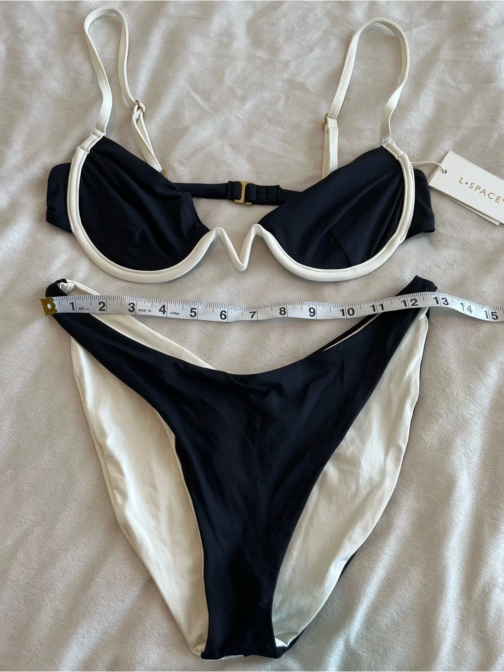 L*Space Bikini Set Niko Top & Mercury Colorblock Bikini Bottoms Large Resortwear